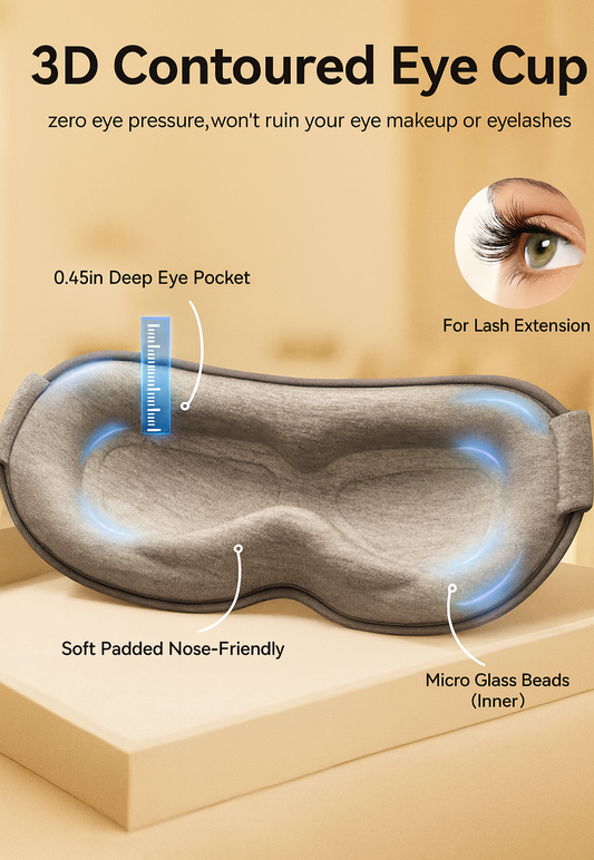 Bamboo 3D Blackout Sleep Mask – Total Darkness, Zero Pressure