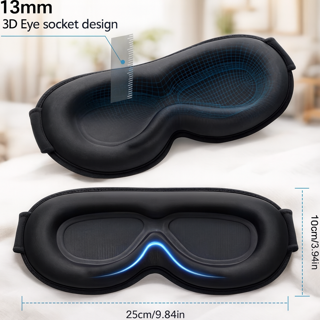 Bamboo 3D Blackout Sleep Mask – Total Darkness, Zero Pressure