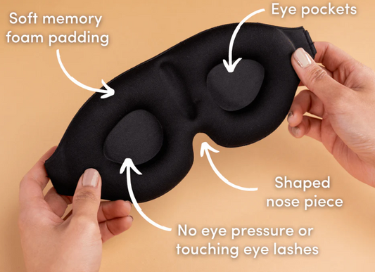 Cloud Contouring Bamboo 3D Blackout Sleep Mask – Total Darkness, Zero Pressure
